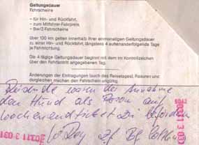 Fahrschein hinten
