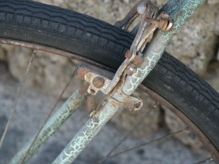 ungenutzte Hinterrad Felgenbremse